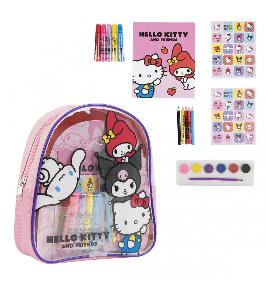SET ZAINO + ACCESSORI SCUOLA HELLO KITTY