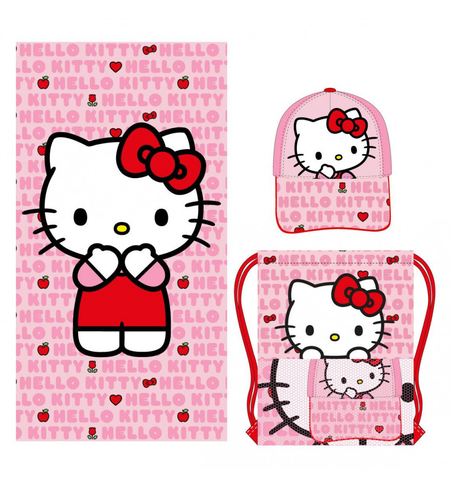 TELO MARE+ CAPPELLO+SACCA HELLO KITTY