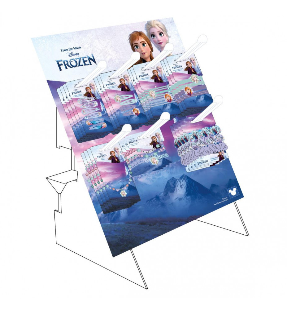 SET ACCESSORI CAPELLI CON ESPOSITORE FROZEN