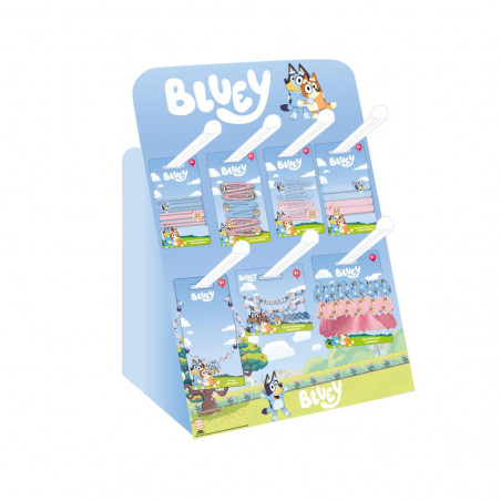 SET ACCESSORI CAPELLI CON ESPOSITORE BLUEY