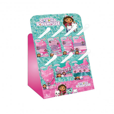 SET ACCESSORI CAPELLI CON ESPOSITORE GABBY DOLL HOUSE