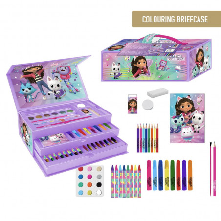 SET REGALO CARTE E COLORI IN VALIGETTA GABBY DOLL HOUSE