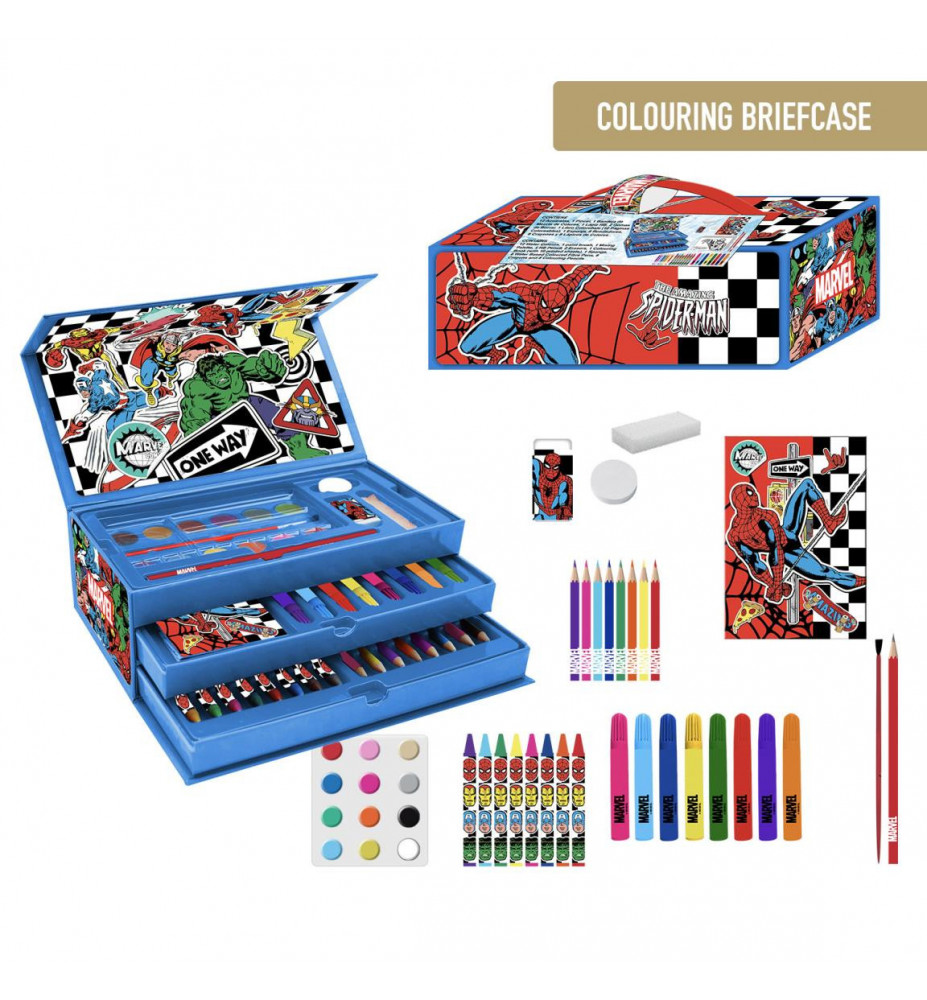 SET REGALO CARTE E COLORI IN VALIGETTA AVENGERS