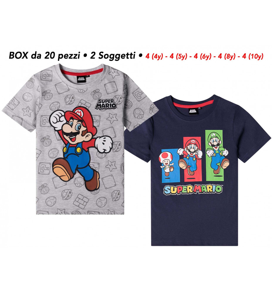 set 10 pz t-shirt super mario