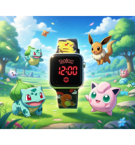 OROLOGIO DA POLSO QUARZO POKEMON PIKACHU & FRIENDS BLACK